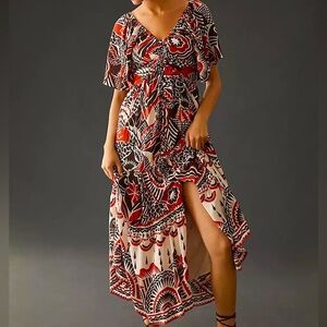 Anthropologie Tiered Maxi Dress